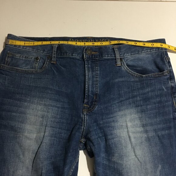 American Eagle Slim Mens Jeans Size 36x32 Core Flex Distressed - Picture 8 of 11